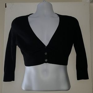 Banana Republic Cropped Silk Cardigan Sweater